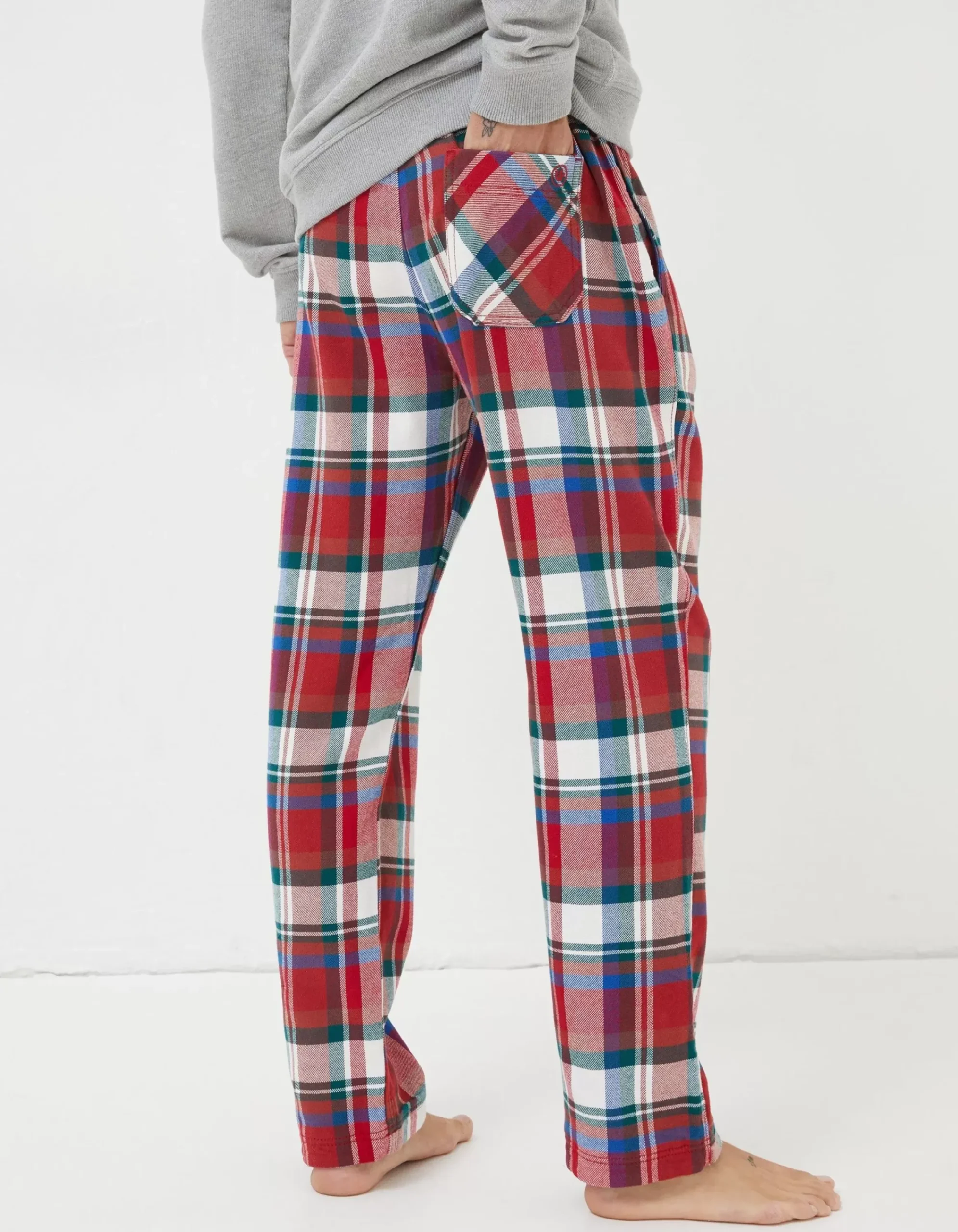 FatFace Family Check Pyjama Bottoms Red Best