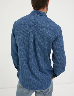 FatFace Fanmore Print Shirt Navy Outlet