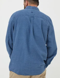 FatFace Fanmore Print Shirt Navy Outlet