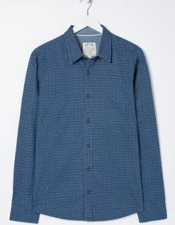 FatFace Fanmore Print Shirt Navy Outlet