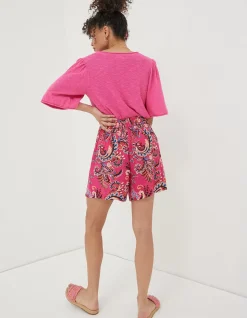 FatFace Faye Festival Floral Shorts Pink Outlet