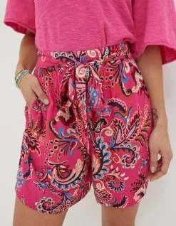 FatFace Faye Festival Floral Shorts Pink Outlet