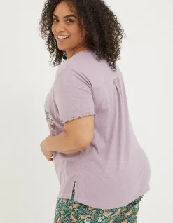 FatFace Felicity Fox Tee Lilac