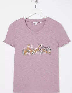 FatFace Felicity Fox Tee Lilac