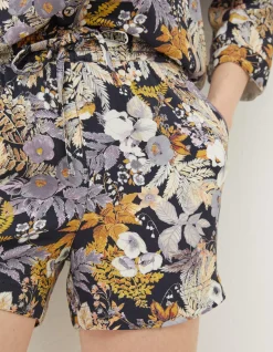 FatFace Fern Floral Short Pyjama Set Black Clearance