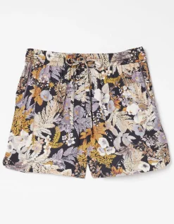 FatFace Fern Floral Short Pyjama Set Black Clearance