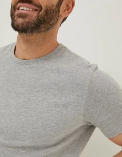 FatFace Festival Graphic T-Shirt Grey Marl Discount