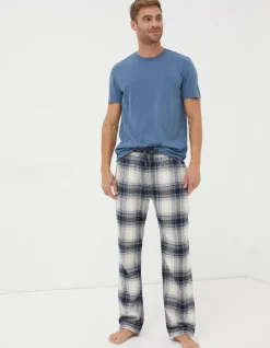 FatFace Fife Checked Pyjama Bottoms Off White Best