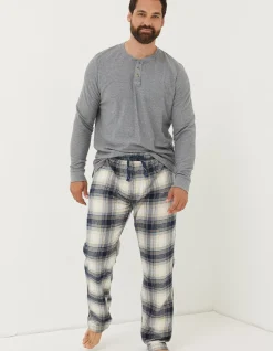 FatFace Fife Checked Pyjama Bottoms Off White Best