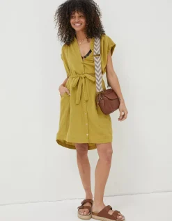 FatFace Finley Shirt Dress Light Olive Best