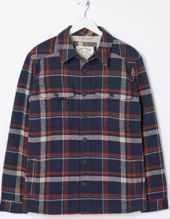 FatFace Fjord Check Overshirt Navy Hot