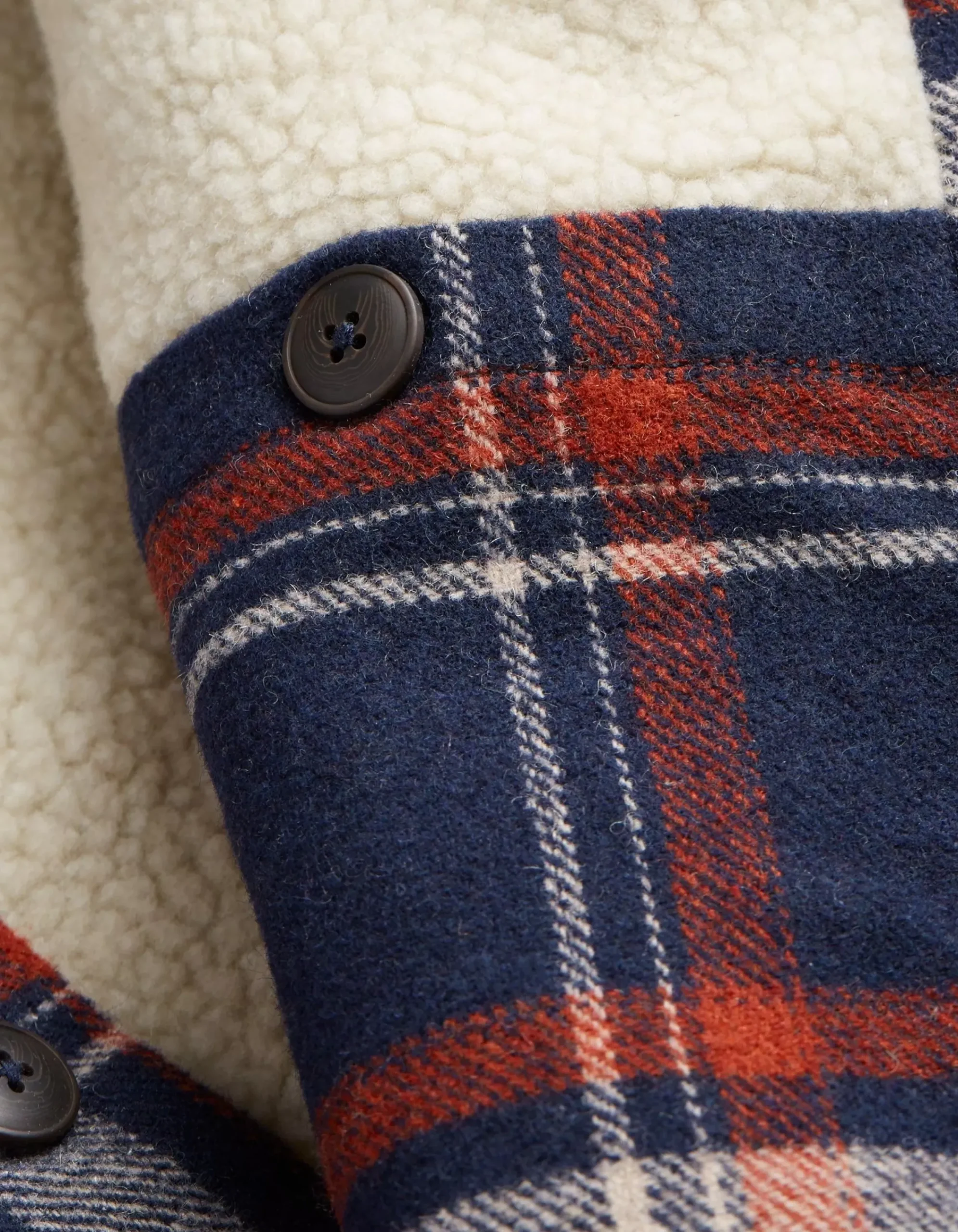 FatFace Fjord Check Overshirt Navy Hot