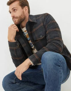 FatFace Fjord Ombre Overshirt Black Online