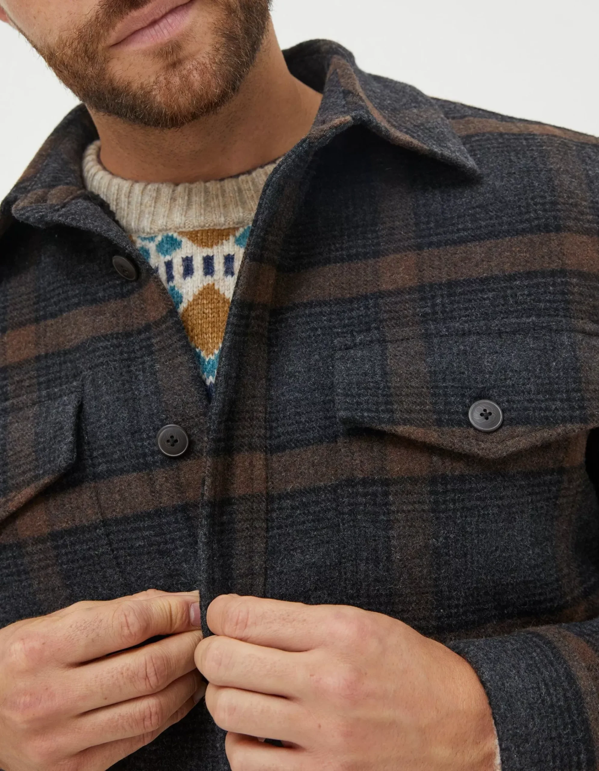 FatFace Fjord Ombre Overshirt Black Online