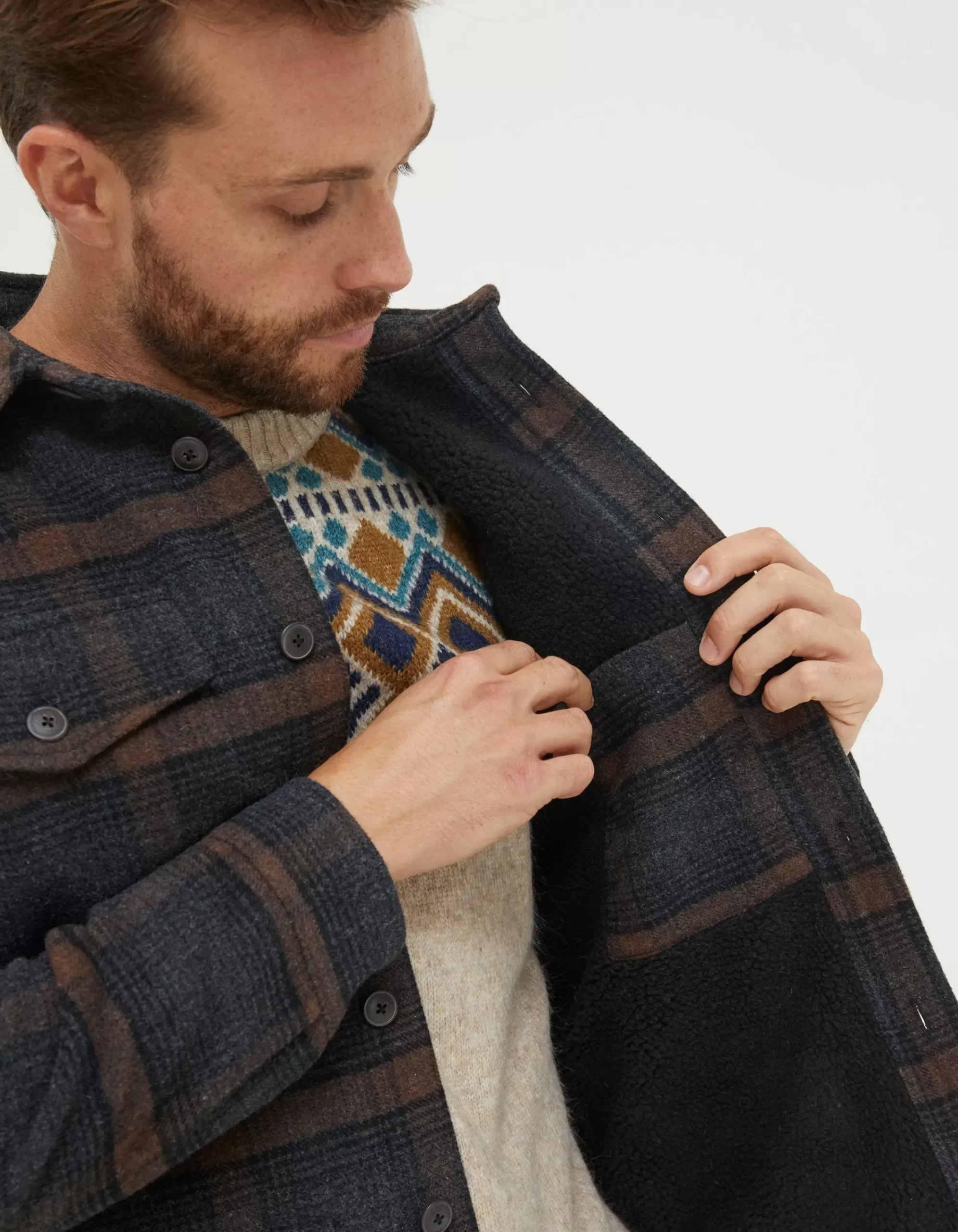 FatFace Fjord Ombre Overshirt Black Online