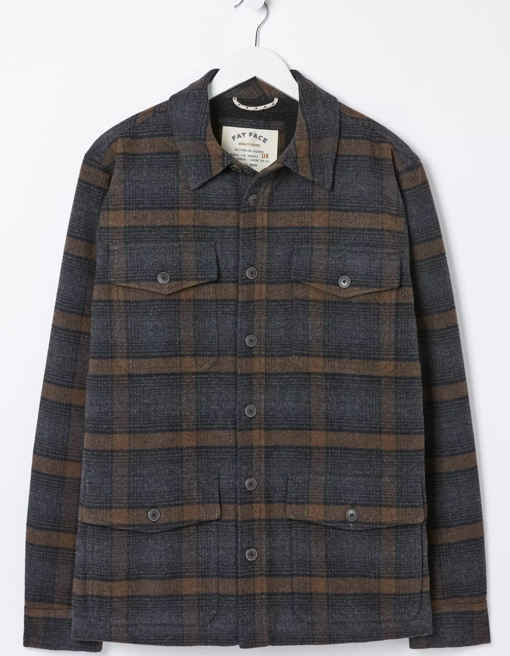 FatFace Fjord Ombre Overshirt Black Online