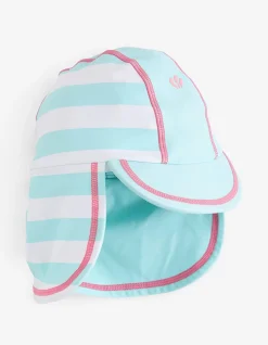 FatFace Flamingo Surf Suit And Hat Set Blue New