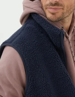 FatFace Fleece Gilet Navy Hot
