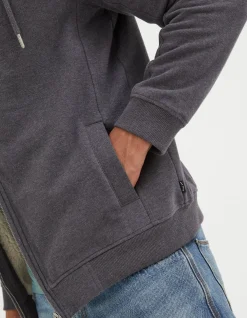 FatFace Fleece Lined Hoodie Washed Black Outlet
