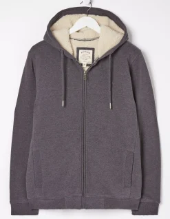 FatFace Fleece Lined Hoodie Washed Black Outlet