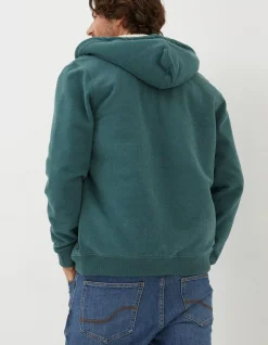 FatFace Fleece Lined Hoodie Jade Green Discount