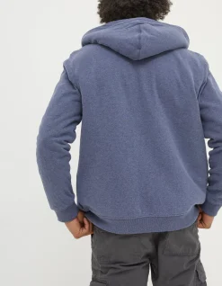 FatFace Fleece Lined Hoodie Blue Discount