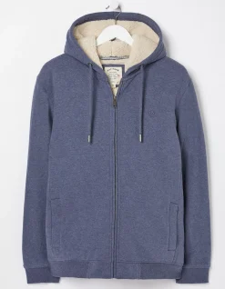 FatFace Fleece Lined Hoodie Blue Discount