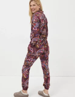FatFace Floral Print Pyjamas Gift Box Set Purple Best