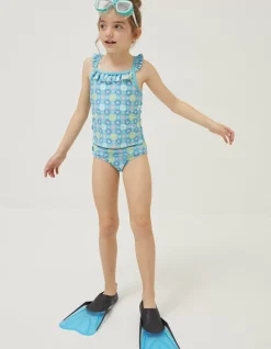 FatFace Floral Tankini Sage Green Online