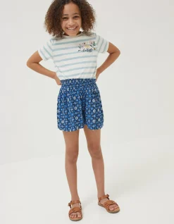 FatFace Floral Tile Flippy Shorts Navy Online