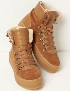 FatFace Georgie Hybrid Hiker Boots Tan Outlet