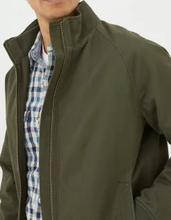 FatFace Harrington Bomber Jacket Dark Green Hot