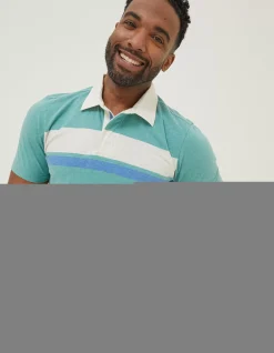 FatFace Hastings Chest Stripe Polo Light Teal Online