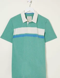 FatFace Hastings Chest Stripe Polo Light Teal Online