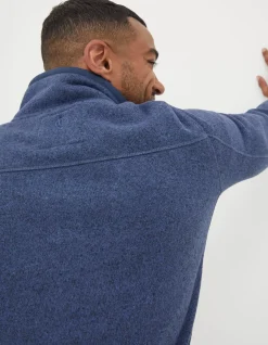 FatFace Haxby Fleece Half Neck Sweatshirt Navy Marl Best