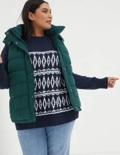 FatFace Hayley Gilet Dark Teal Discount