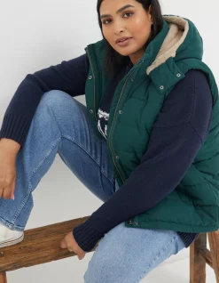 FatFace Hayley Gilet Dark Teal Discount