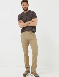 FatFace Heyshott Slim Textured Chinos Dark Stone Hot