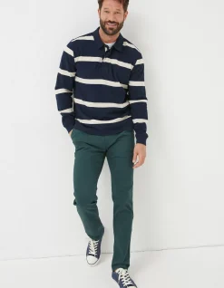 FatFace Heyshott Slim Textured Chinos Dark Teal Online