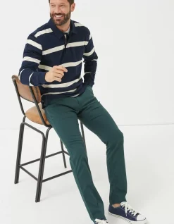 FatFace Heyshott Slim Textured Chinos Dark Teal Online