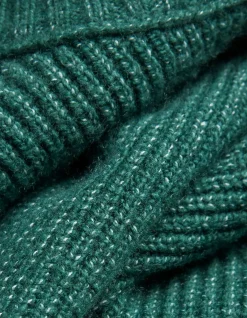 FatFace Hinton Crew Neck Jumper Jade Green Clearance