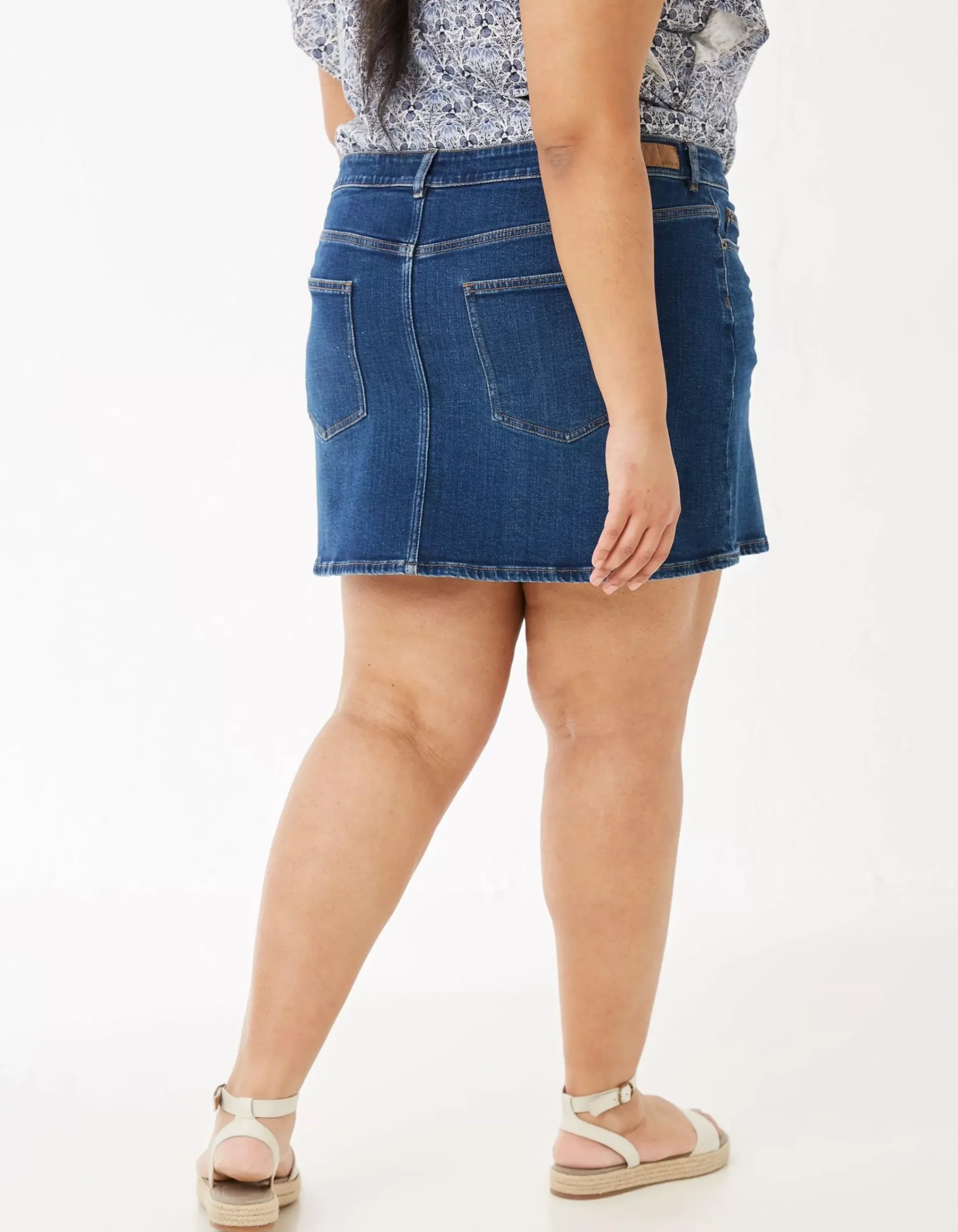 FatFace Hope Denim Skirt Mid Blue Online