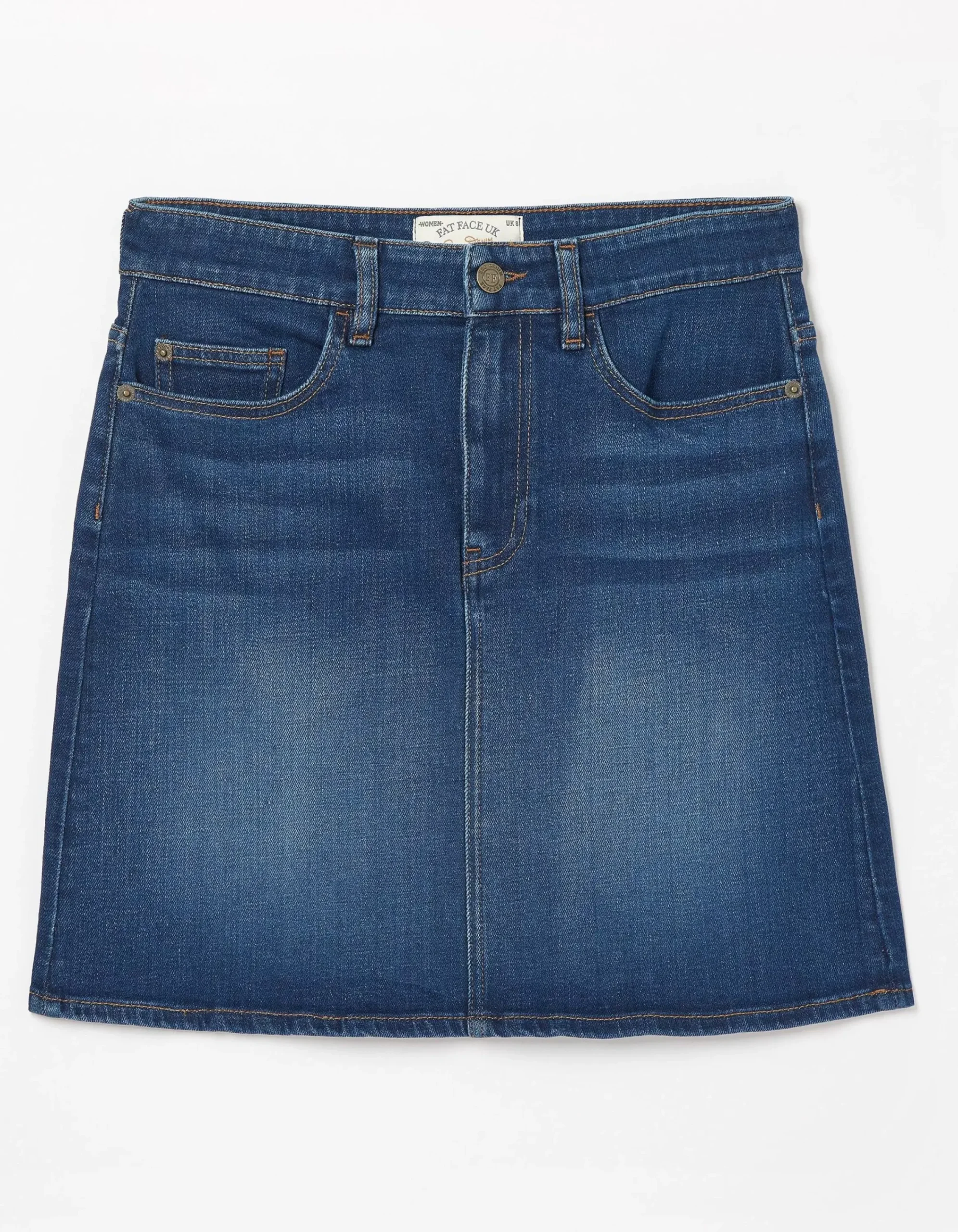 FatFace Hope Denim Skirt Mid Blue Online