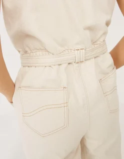 FatFace Imogen Boilersuit Ecru Discount