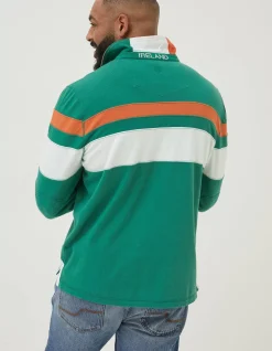 FatFace Ireland Rugby Shirt Green Hot