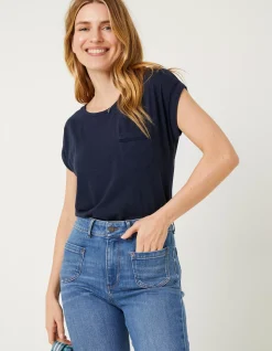 FatFace Ivy Lace T-Shirt Navy
