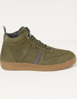 FatFace Jacob High Top Trainer Khaki Green Discount