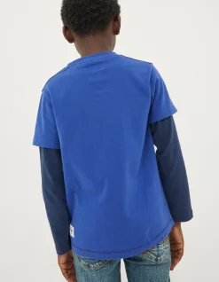 FatFace Jeep Graphic T-Shirt Cobalt Blue Discount