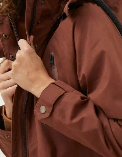 FatFace Juno Waterproof Long Coat Brown Sale
