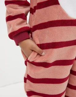 FatFace Kara Kangaroo Onesie Pink Clearance